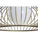 Circa 1 Light 43 inch Black / Antique Brass / Black Pendant Ceiling Light, Extra Large